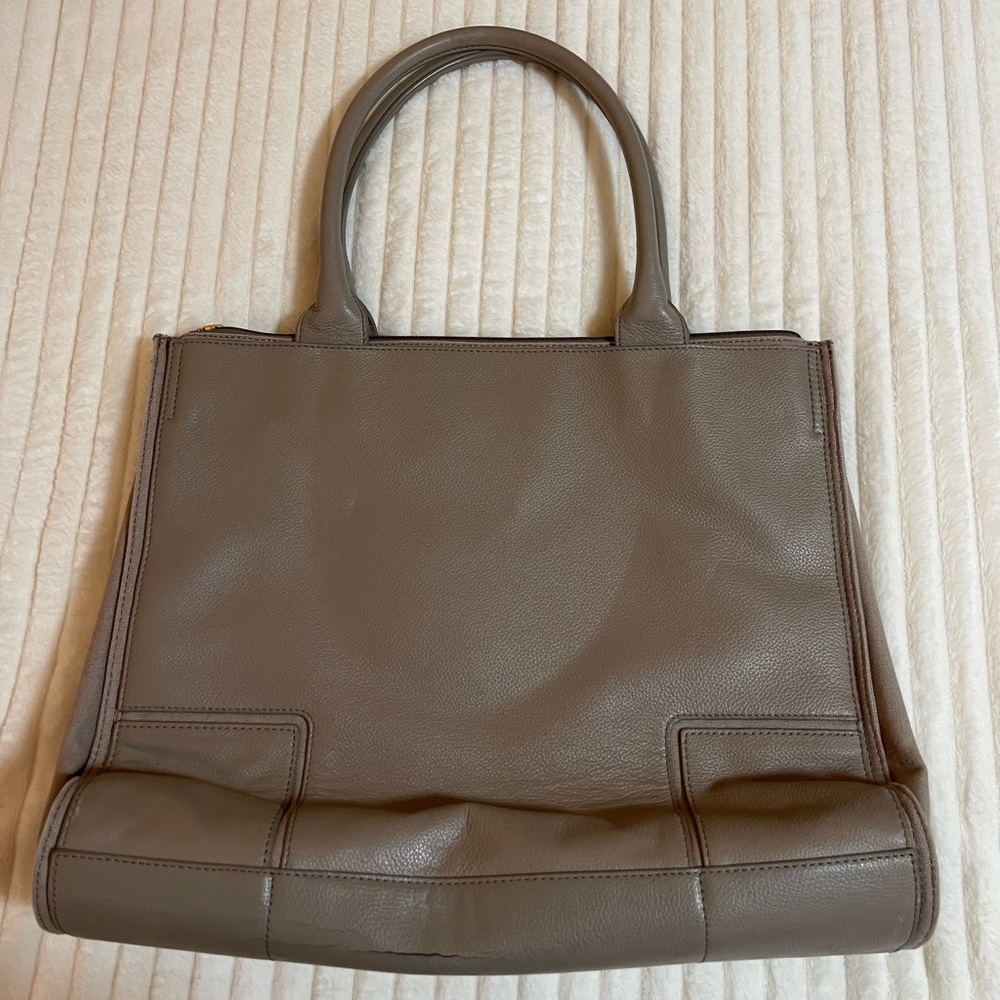 Tory Burch | Taupe | Leather Ella Tote - Picture 4 of 17
